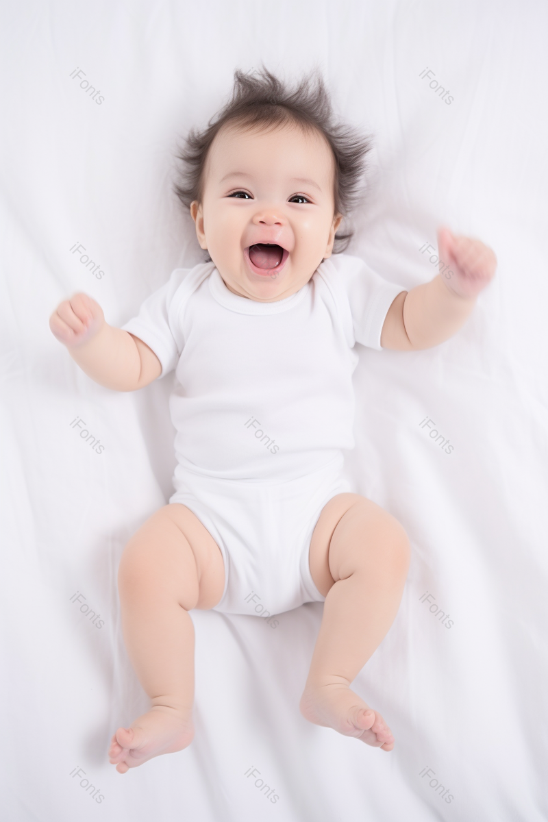 可爱的幼儿婴儿对着镜头大笑,高清,摄影图,摄影图片,图片大全,摄影图免费下载